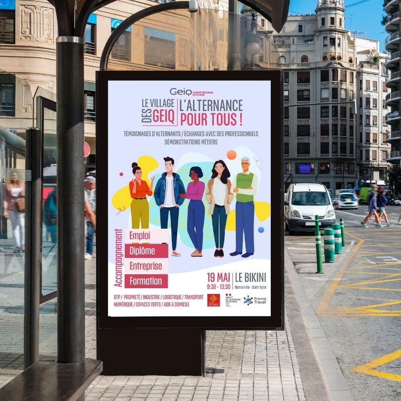 Affiche pour l'évènement Village des GEIQ - par Katheline Lambert - Orbeo